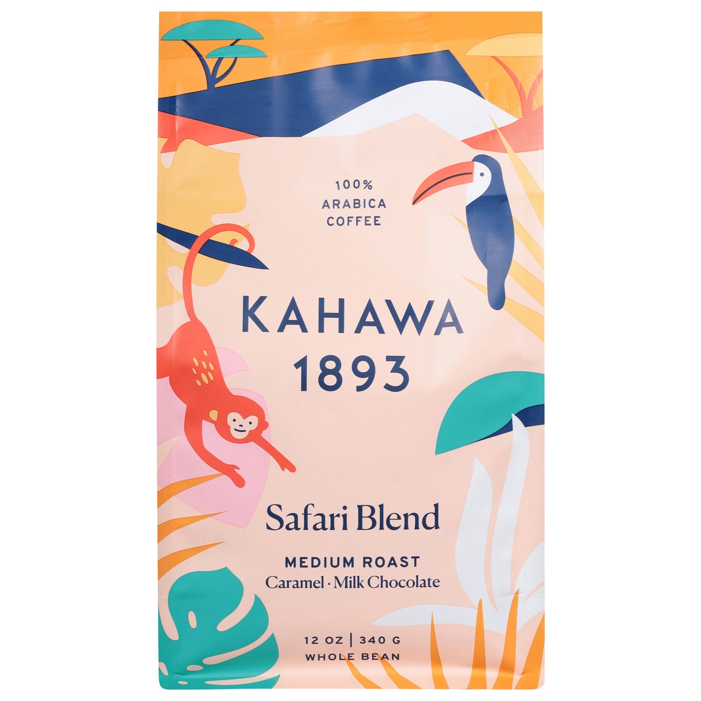 Kahawa 1893 - Coffee Whole Bean Medium Roasted Safari - Case Of 6-12 Oz