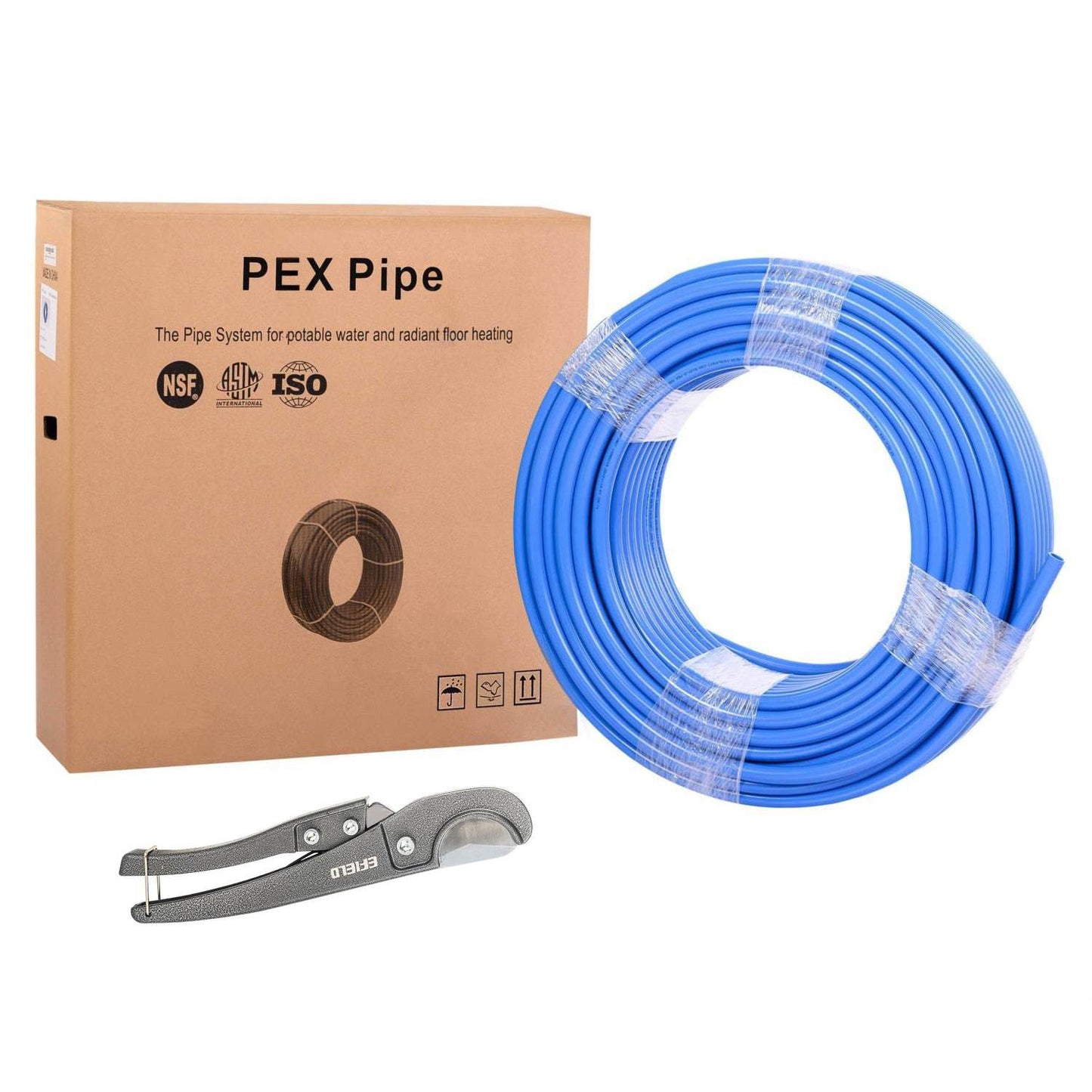 1/2" 200ft PEX-B Pipe (Blue & Cutter)