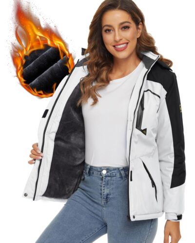 Waterproof Ski Snow Jacket Winter Warm Fleece Lined Mountain Hiking Coat 2025