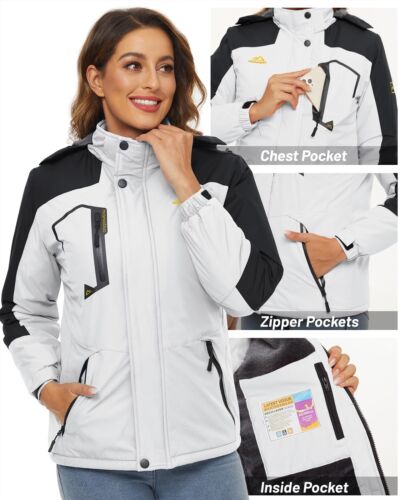 Waterproof Ski Snow Jacket Winter Warm Fleece Lined Mountain Hiking Coat 2025