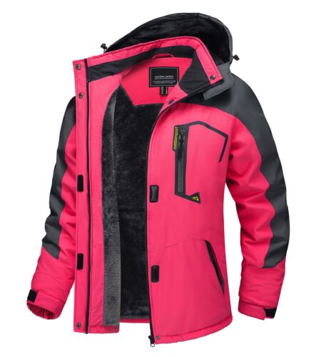 Waterproof Ski Snow Jacket Winter Warm Fleece Lined Mountain Hiking Coat 2025