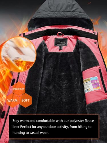 Waterproof Ski Snow Jacket Winter Warm Fleece Lined Mountain Hiking Coat 2025