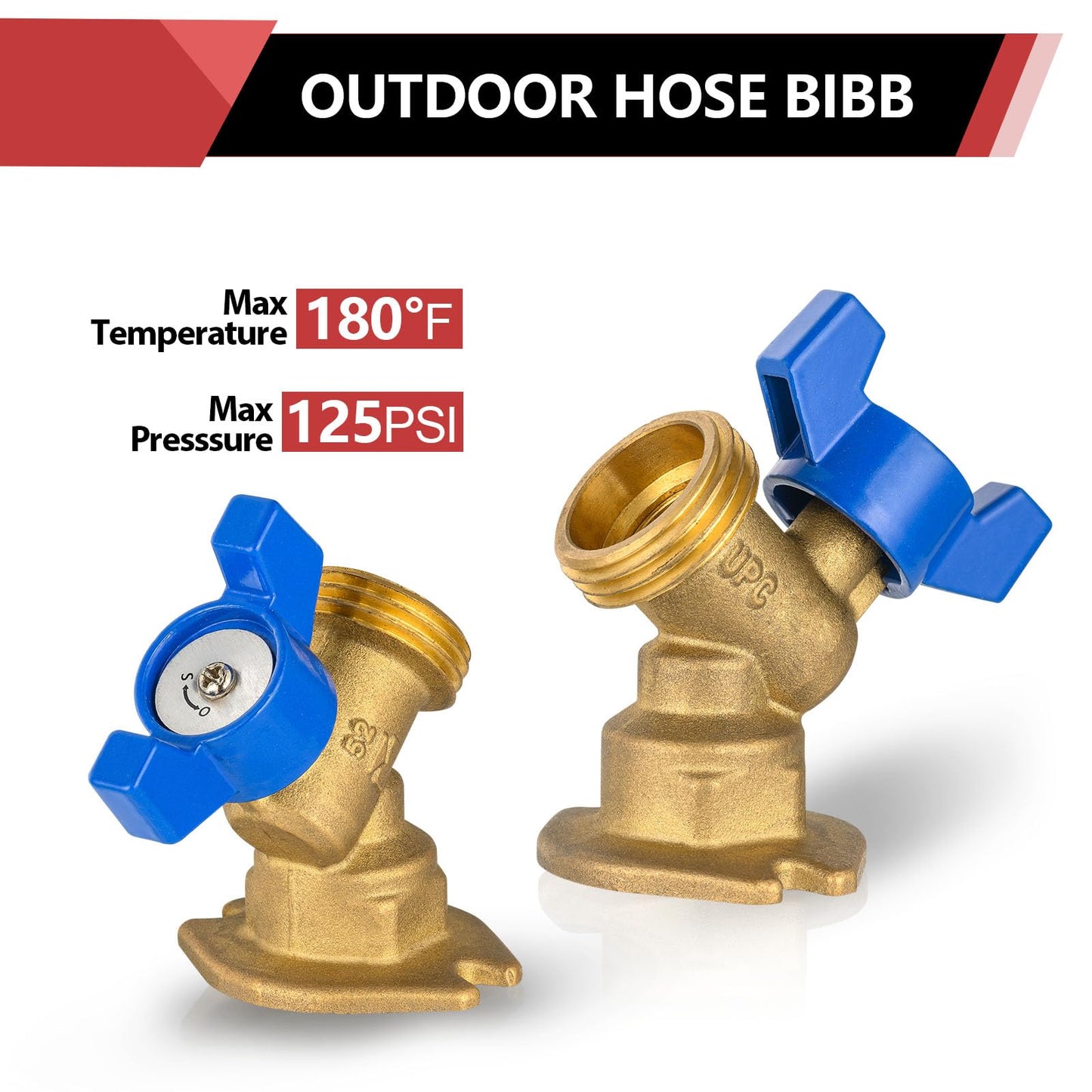 1/2" FIP x 3/4" MHT Outlet, 1/4 Turn Sillcock