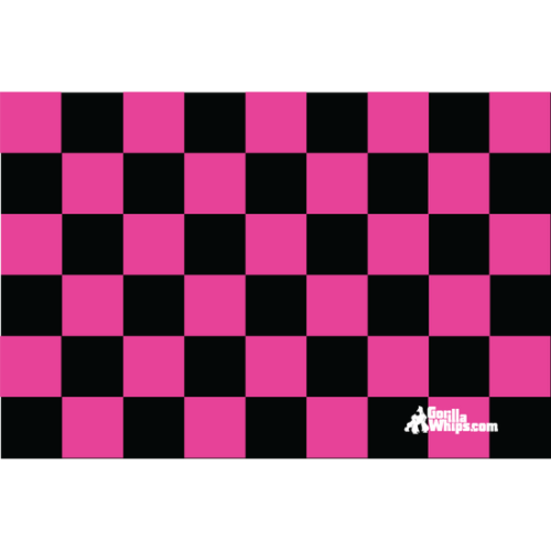 Pink Checkered 12x18 Pocket Whip Flag For 1/4" & 5/16" Whips