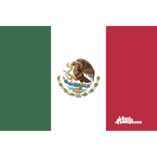 Mexico 12x18 Pocket Whip Flag For 1/4" & 5/16" Whips
