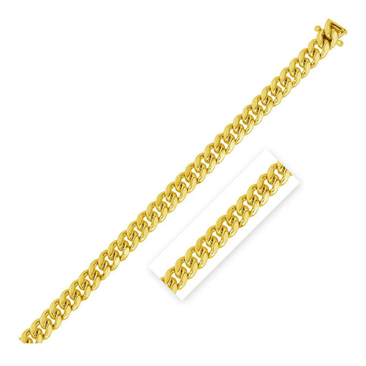 4.0mm 14k Yellow Gold Classic Miami Cuban Chain