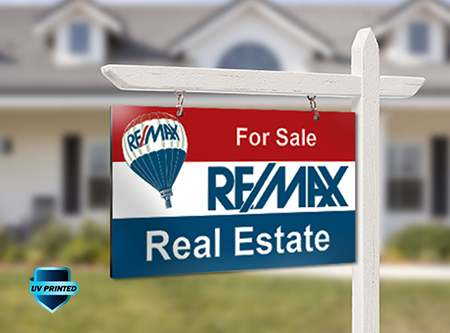 Rigid signs printed on Aluminum over plastic core