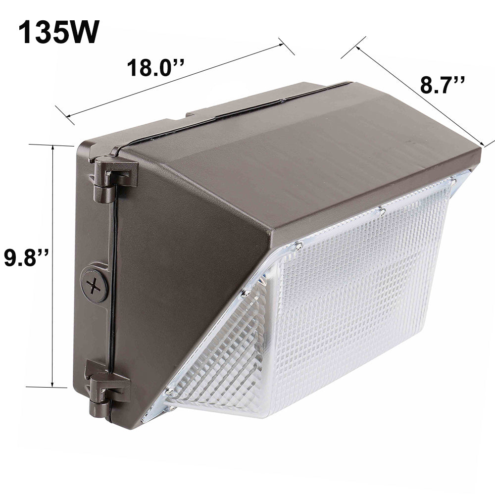 27W 30W 40W 45W 62W 70W 90W 115W 125W 135W Outdoor Wall Sconce Lights 4000K 5000K 130LM/W Waterproof Commercial Outdoor Wall Mount Wallpack Light