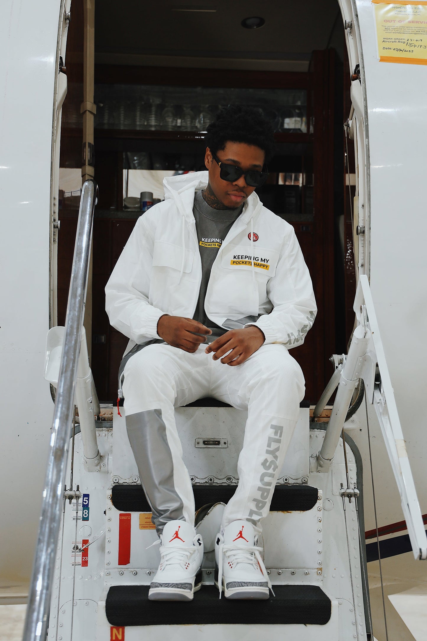 Happy Pockets Jogger (White)