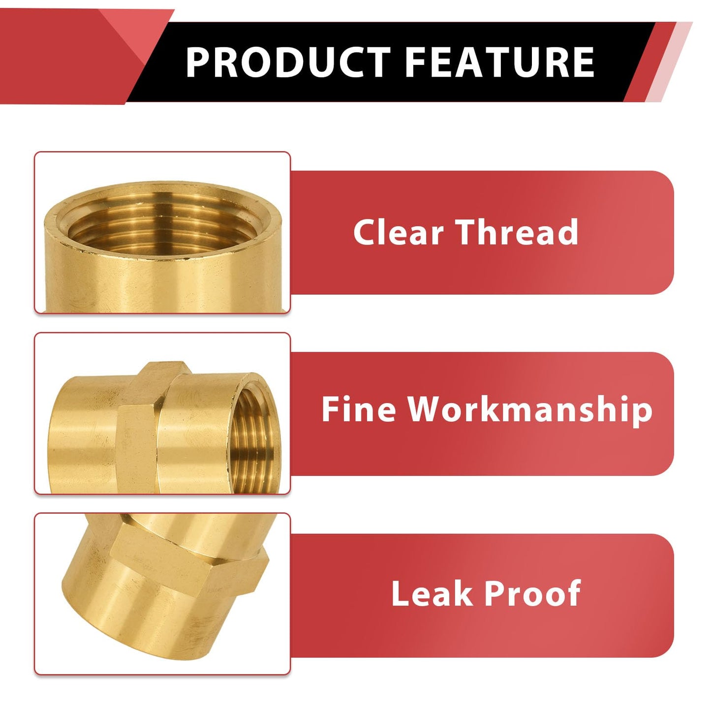 1" Female NPT Brass Hex Connector