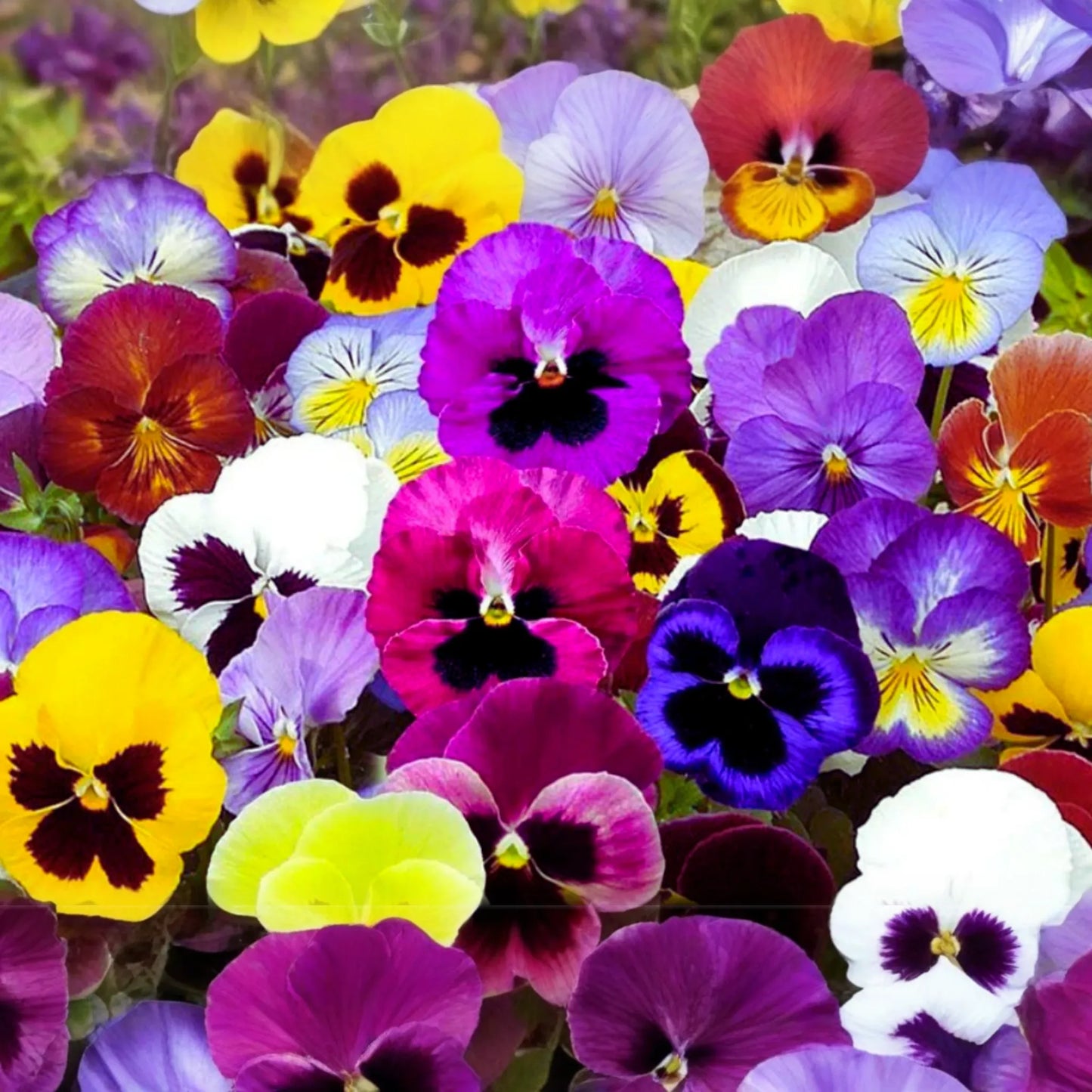 Swiss Giants Pansy Seeds - Pensee Mix - Viola Wittrockiana - Colorful Flower Seeds for Garden Planting