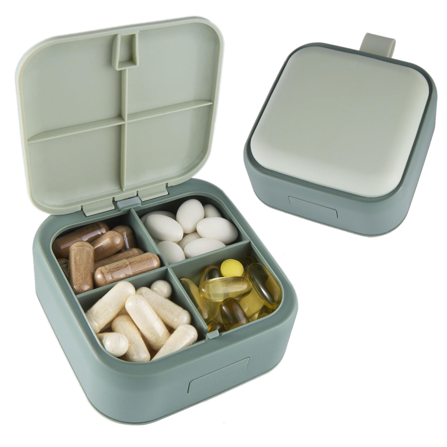 Travel Medicine Pill Organizer Small Pill Box for Purse Mini Pill Case Cute Pill Container Portable Pill Holder Compact Vitamin Supplement Dispenser Pretty Pocket Medication Storage Daily Pills Boxes