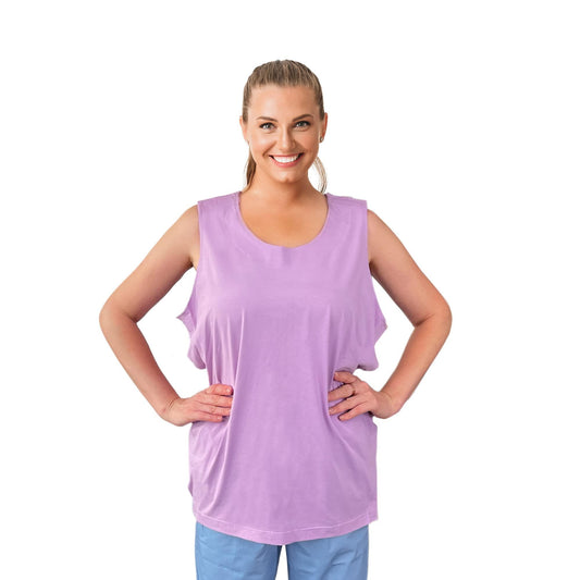 Purple Post Shoulder Surgery Shirts for Men Women 100% Cotton Large Clothes for After Shoulder Surgery Recovery 100% Cotton Shirt for After Shoulder Surgery Large Post Surgery Shirts