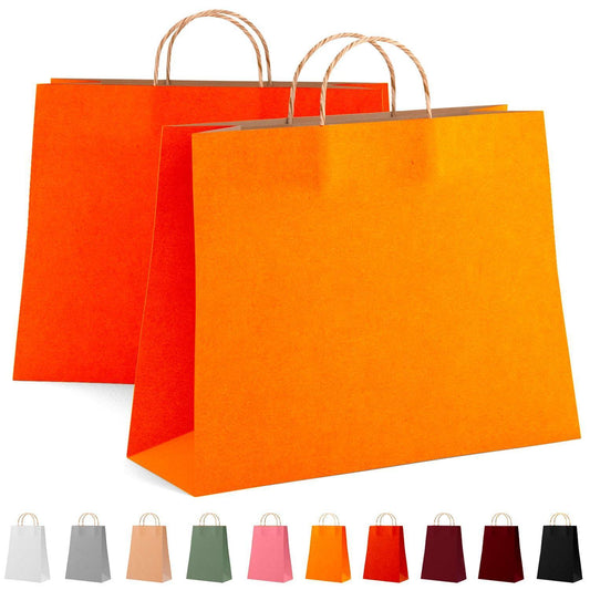 Kraft Paper Bags with Handles. Biodegradable 150 GSM Paper Shopping Bags with Handles for Any Occasion