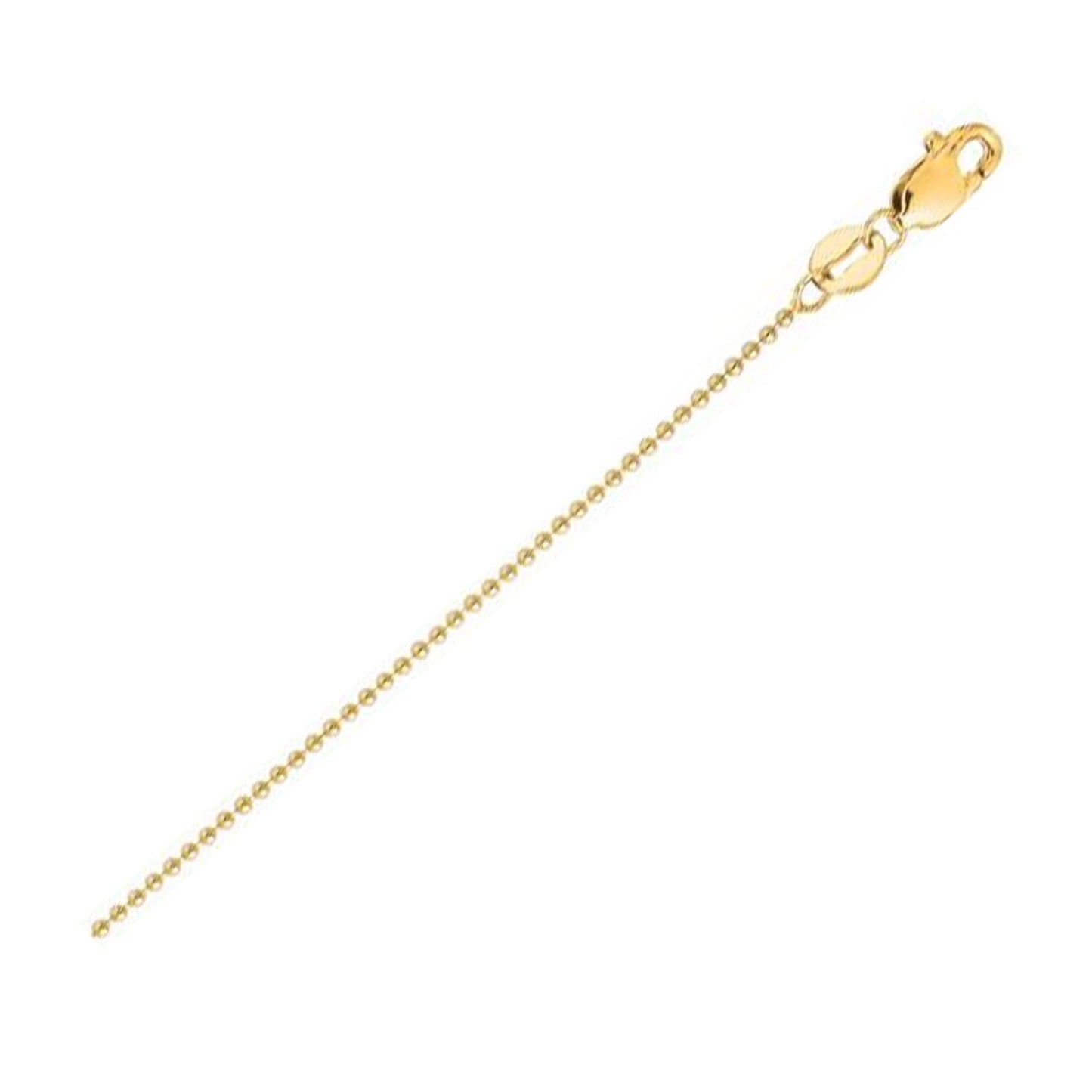 18k Yellow Gold Bead Chain 2.5mm