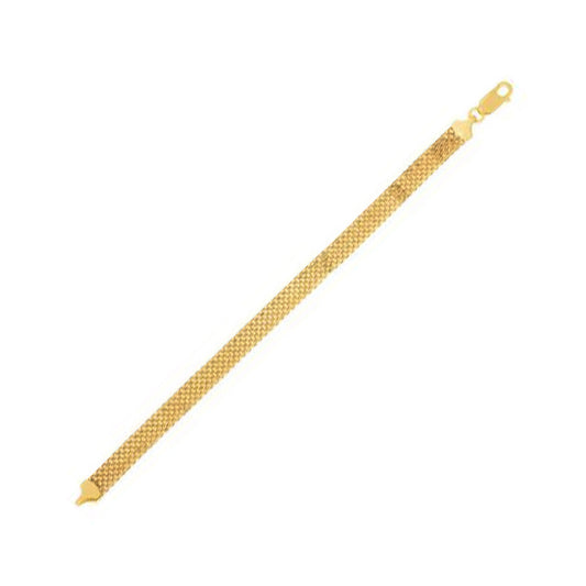 7.0mm 14k Yellow Gold Bismark Chain