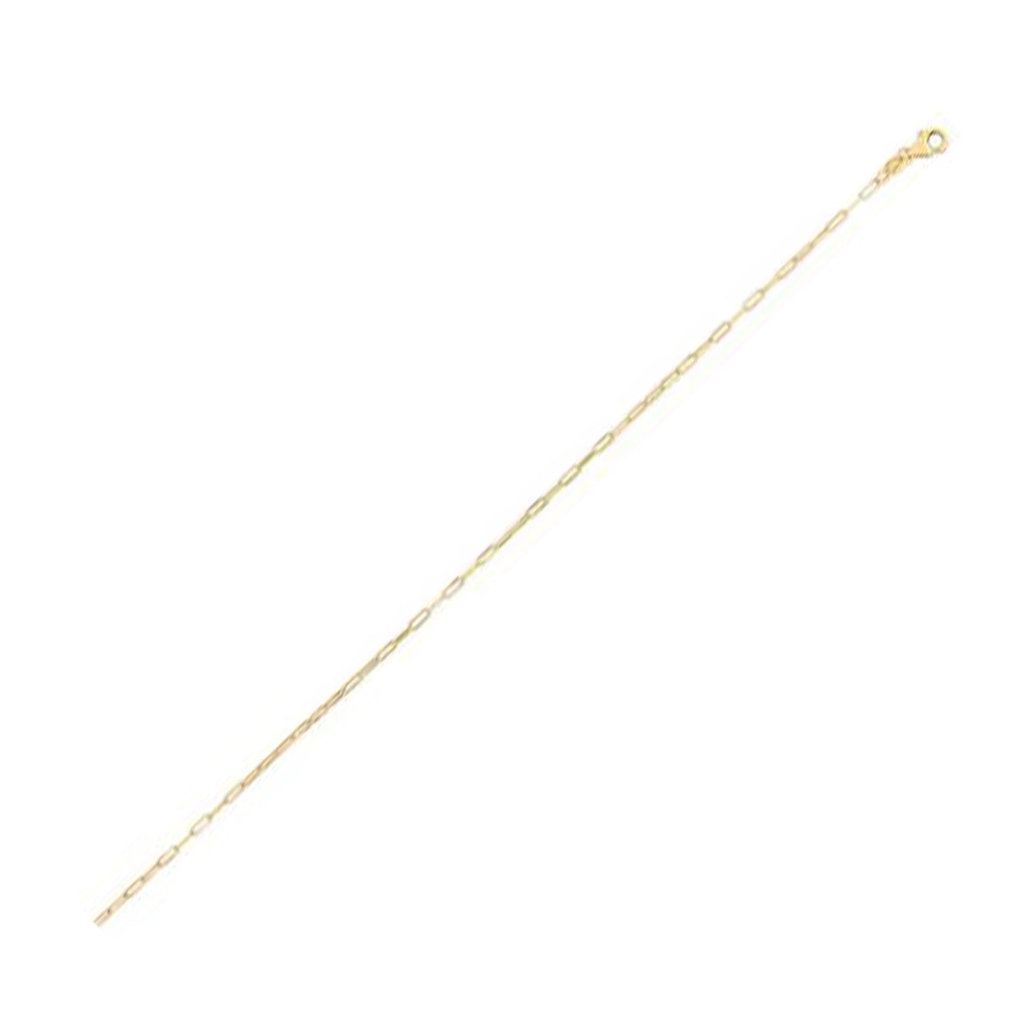 14K Yellow Gold Fine Paperclip Chain (1.2mm)