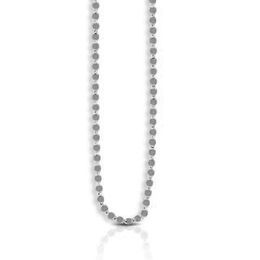 2.2mm 14k White Gold Oval Mirror Chain