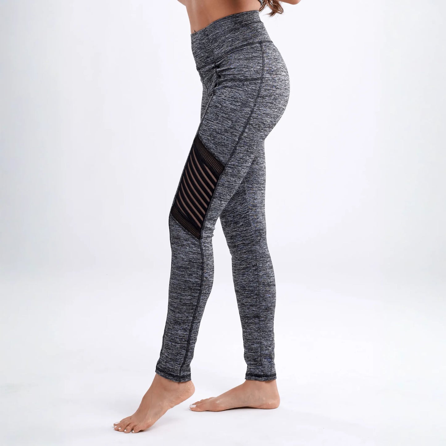 JupiterGear High-Waisted Pilates Leggings with Side Pockets & Mesh Panels
