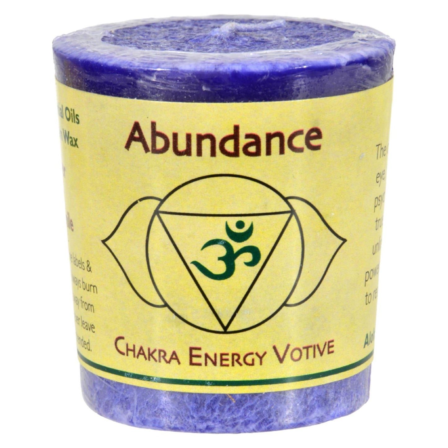 Aloha Bay - Chakra Votive Candle - Abundance - Case Of 12 - 2 Oz