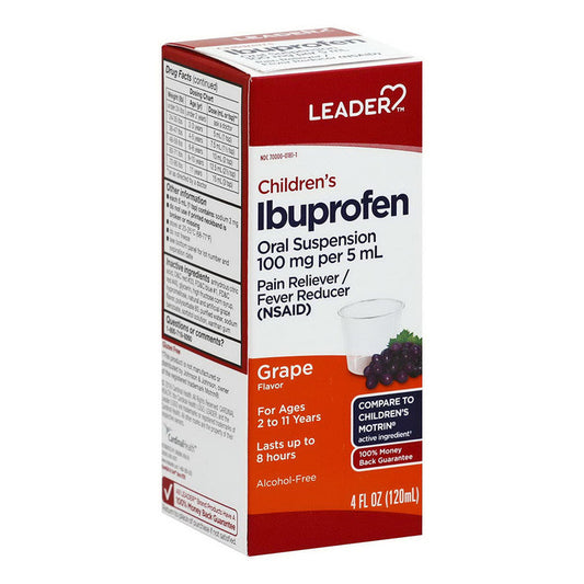 Leader Tm  Children's, Pain &  Fever Liquid Grape 4 Oz(Compare To Childrens Motrin)
