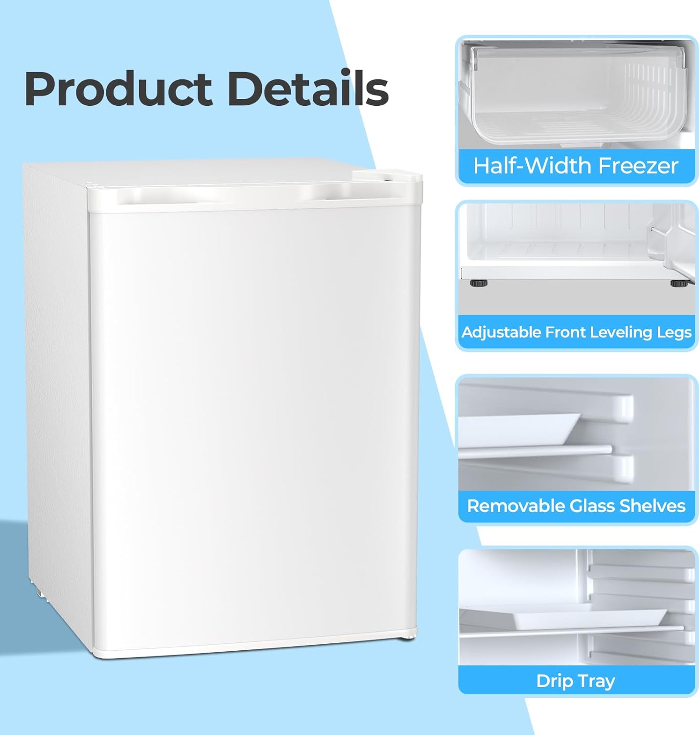 1.6\2.6\3.2 cu. ft Mini Fridge with Freezer