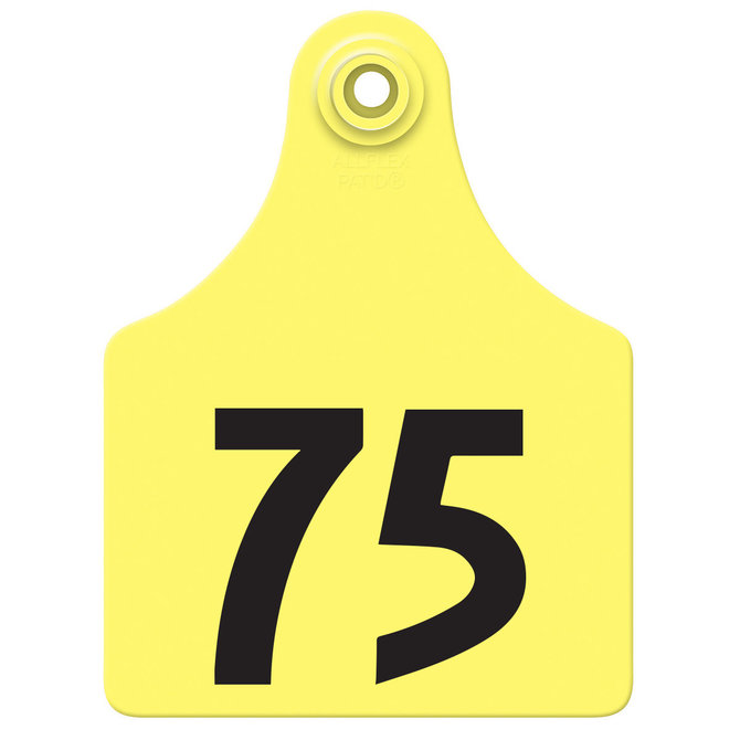 76-100 yellow Allflex: MAXI Fem/Sm Male