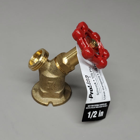 PROLINE Heavy Duty Sillcock Valve 125 PSI Brass Threaded 1/2" 108-013 (New)
