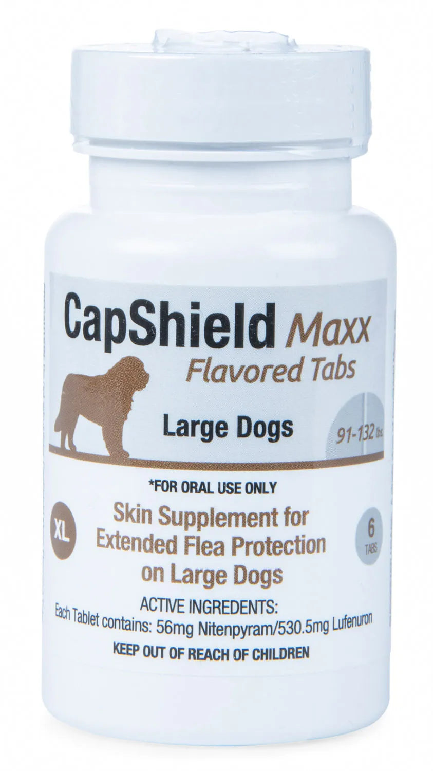 Capshield Maxx Flea Protection / 91-132 lb / 6 tablets - (Single tablet can be given once monthly as needed)