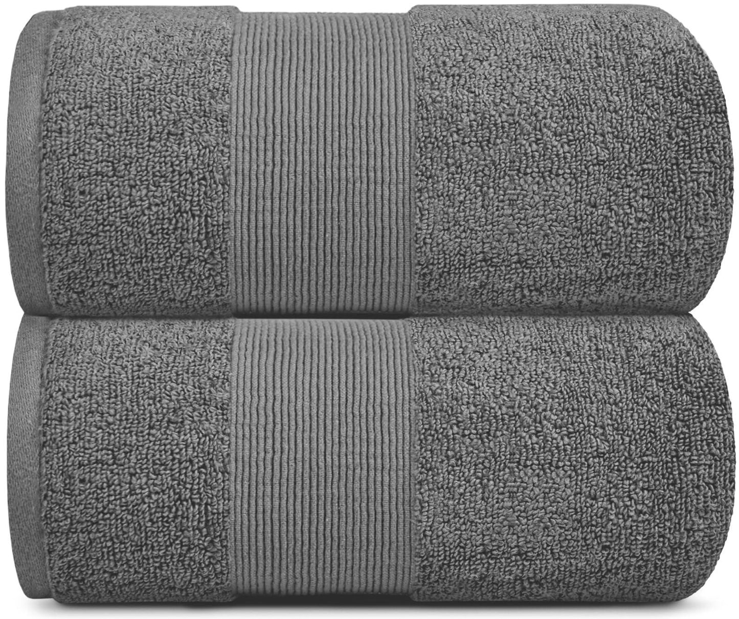 Resort Collection Soft Bath Sheet Towels | 35x70 Oversize Large Luxury Hotel Plush & Absorbent Cotton Bath Sheet [2 Pack Smoke Grey]