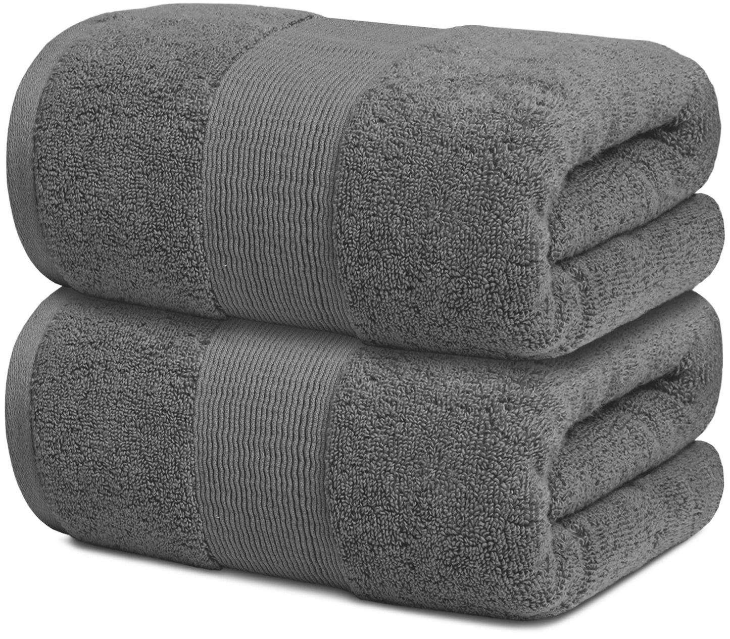 Resort Collection Soft Bath Sheet Towels | 35x70 Oversize Large Luxury Hotel Plush & Absorbent Cotton Bath Sheet [2 Pack Smoke Grey]