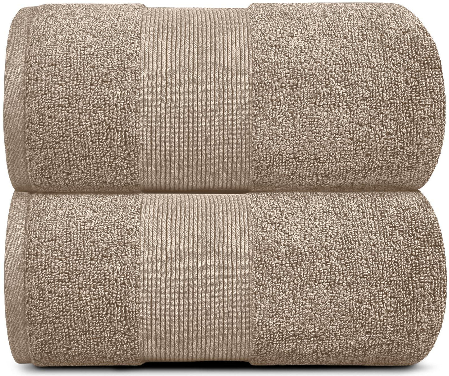 Resort Collection Soft Bath Sheet Towels | 35x70 Oversize Large Luxury Hotel Plush & Absorbent Cotton Bath Sheet [2 Pack Taupe]