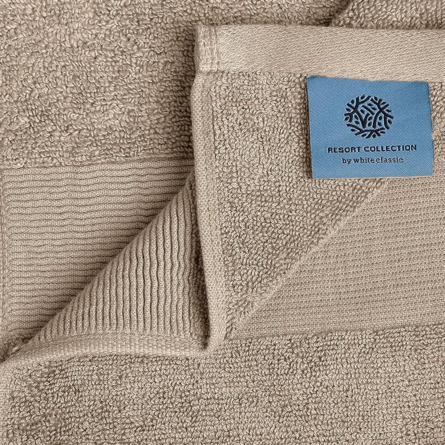 Resort Collection Soft Bath Sheet Towels | 35x70 Oversize Large Luxury Hotel Plush & Absorbent Cotton Bath Sheet [2 Pack Taupe]