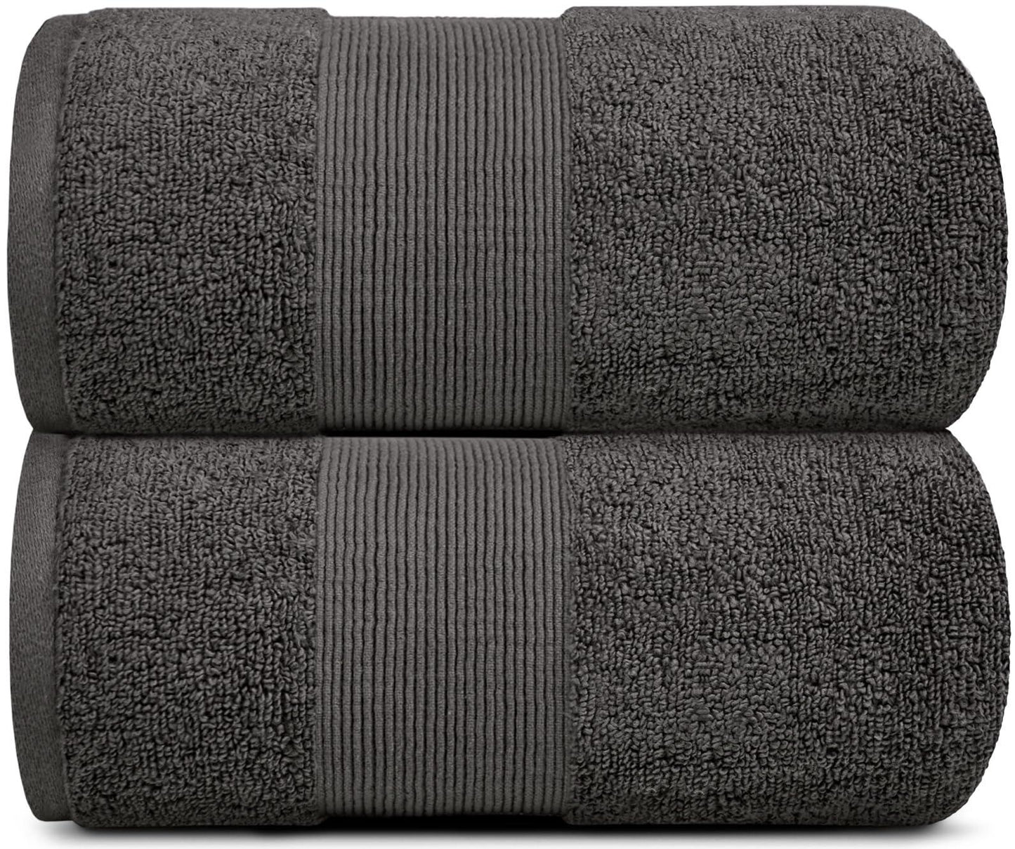 Resort Collection Soft Bath Sheet Towels | 35x70 Oversize Large Luxury Hotel Plush & Absorbent Cotton Bath Sheet [2 Pack Charcoal]