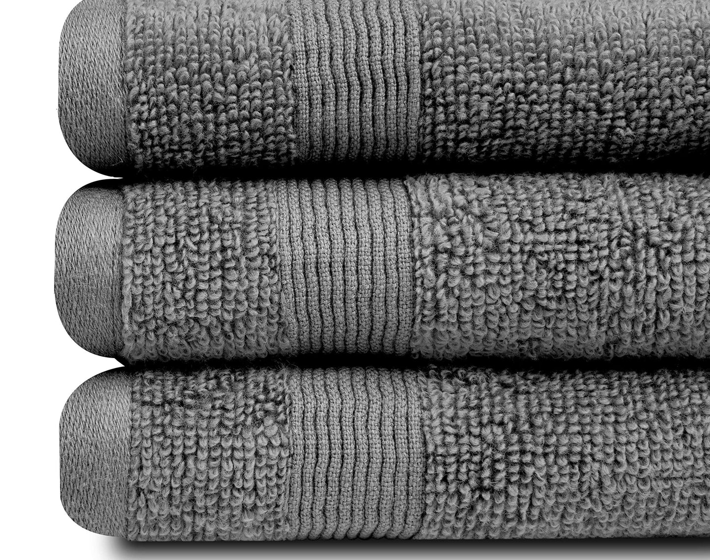 Resort Collection Soft Washcloth Face & Body Towel Set | 12x12 Luxury Hotel Plush & Absorbent Cotton Wash Clothes [12 Pack Smoke Grey]