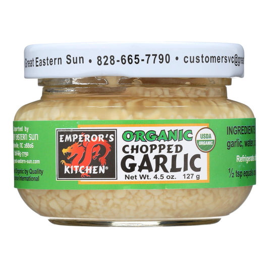 Emperors Kitchen Garlic - Organic - Chopped - 4.5 Oz - Case Of 12