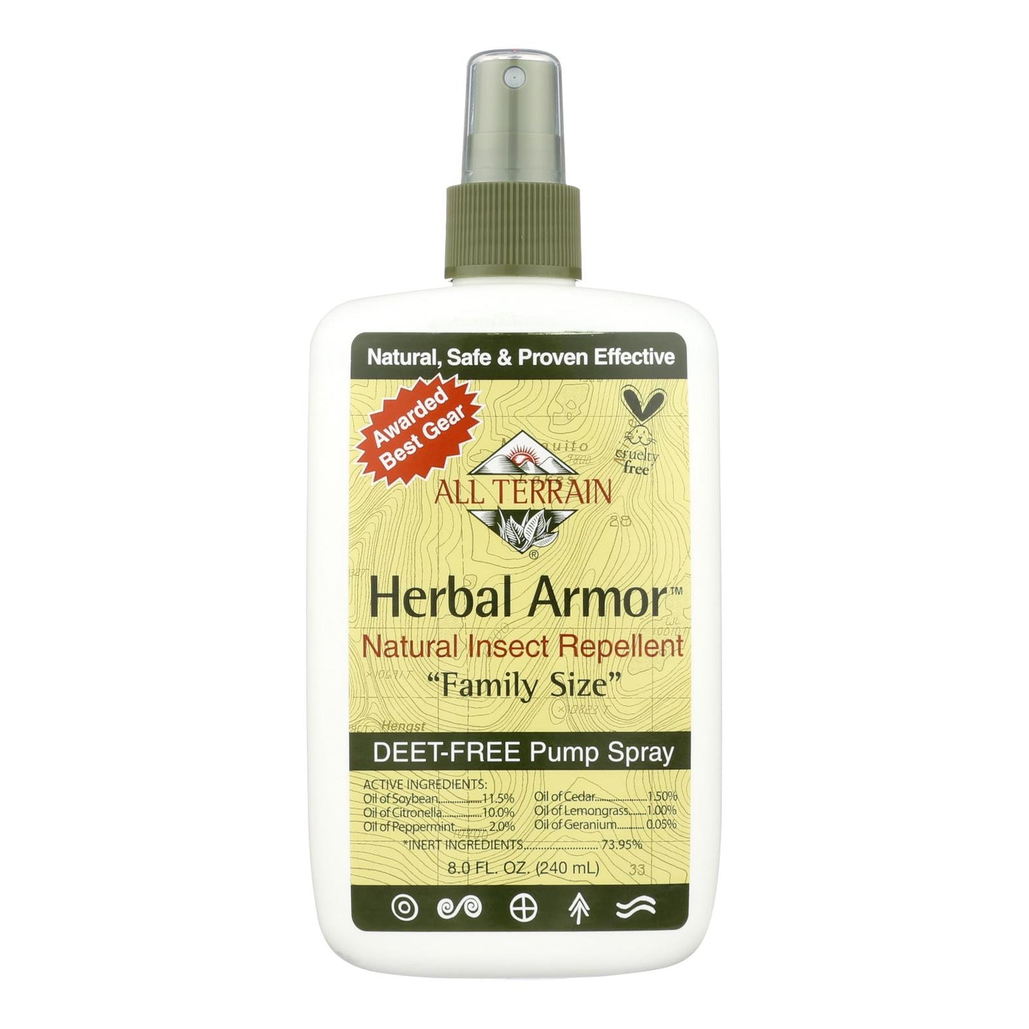 All Terrain - Herbal Armor Natural Insect Repellent Family Size - 8 Fl Oz