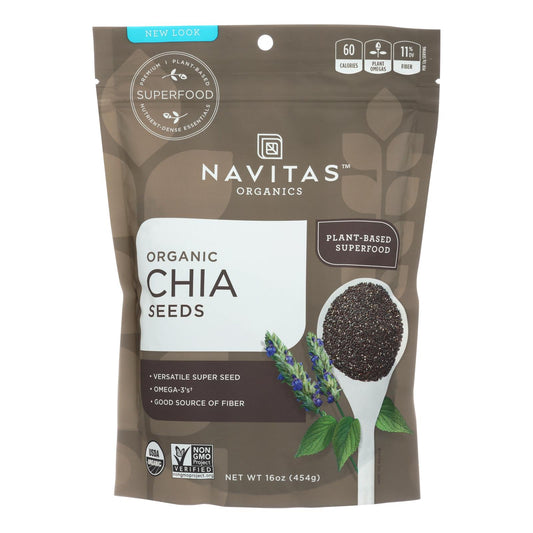 Navitas Naturals Chia Seeds - Organic - Raw - 16 Oz - Case Of 6