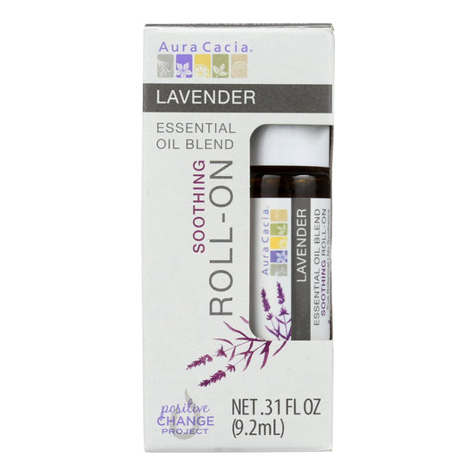 Aura Cacia - Roll On Essential Oil - Lavender - Case Of 4 - .31 Fl Oz