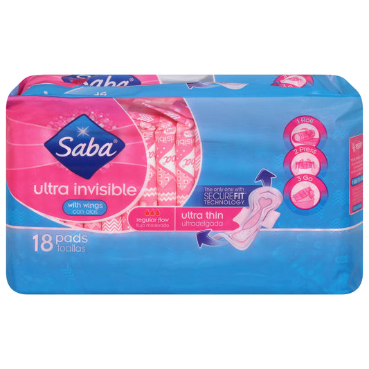 Saba - Pads Ultra Thin - Case Of 12-18 Ct