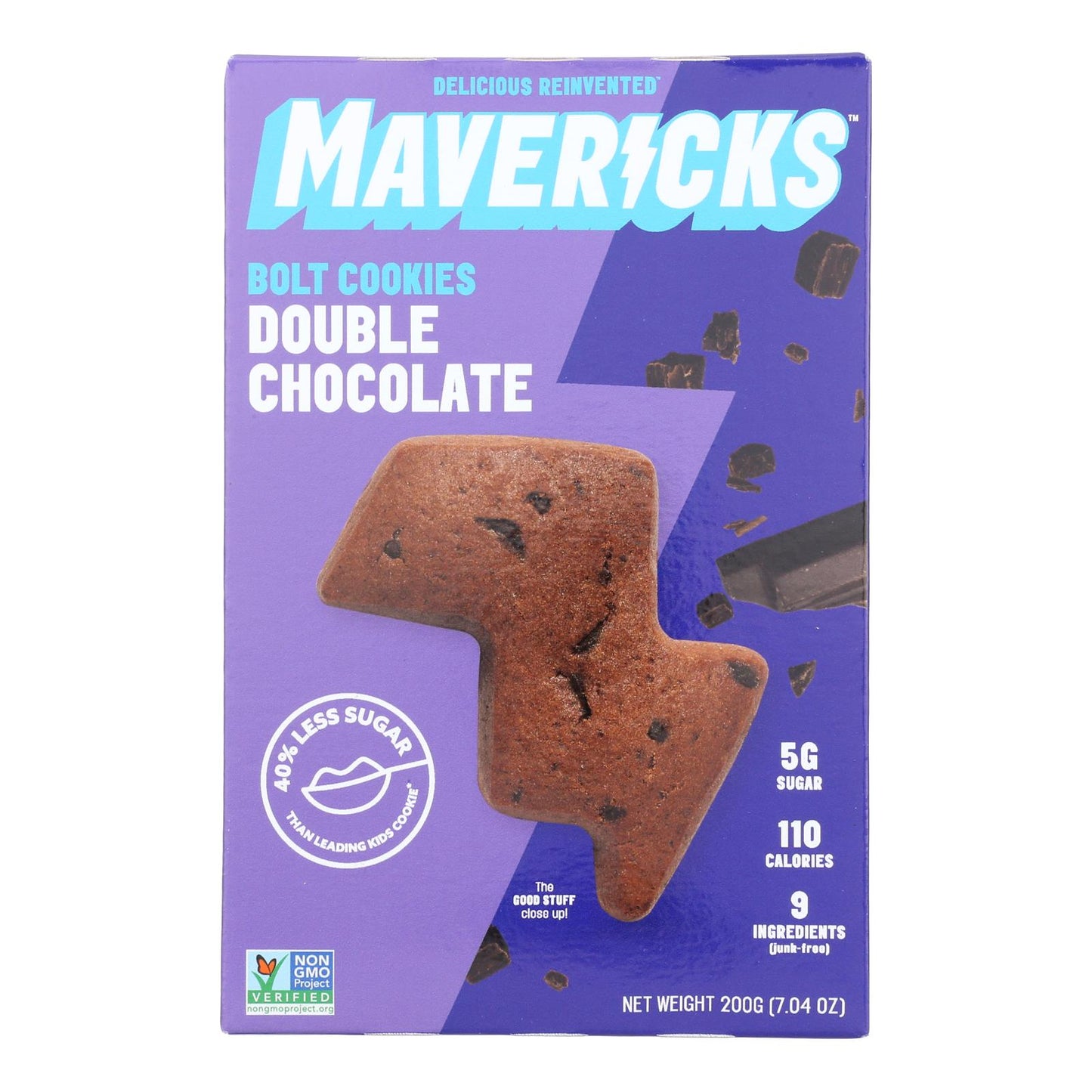 Mavericks Snacks - Cookiez Double Trouble Chocolate - Case Of 8-7.04 Oz