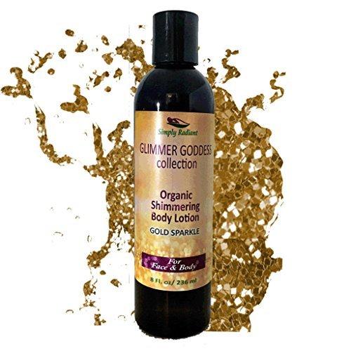 Organic Body Lotion   Sexy Level 2 Gold Shimmer 8 oz