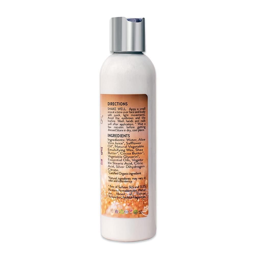 Organic Body Lotion   Medium Level 2 Diamond Shimmer 8 oz