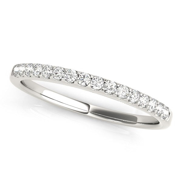 14k White Gold Diamond Scalloped Set Wedding Band (1/6 cttw)