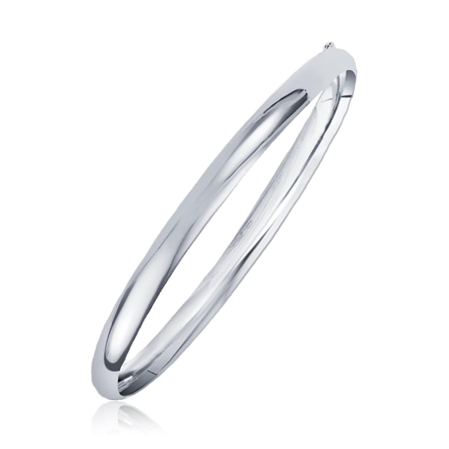 Classic Bangle in 14k White Gold (6.0mm)