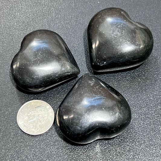 Black Onyx Puffy Heart Crystal Carving Wholesale