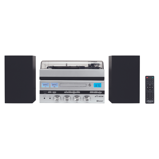 Victor Geneva 5-in-1 Desktop Music Center w Streaming Capabilities and FM Radio