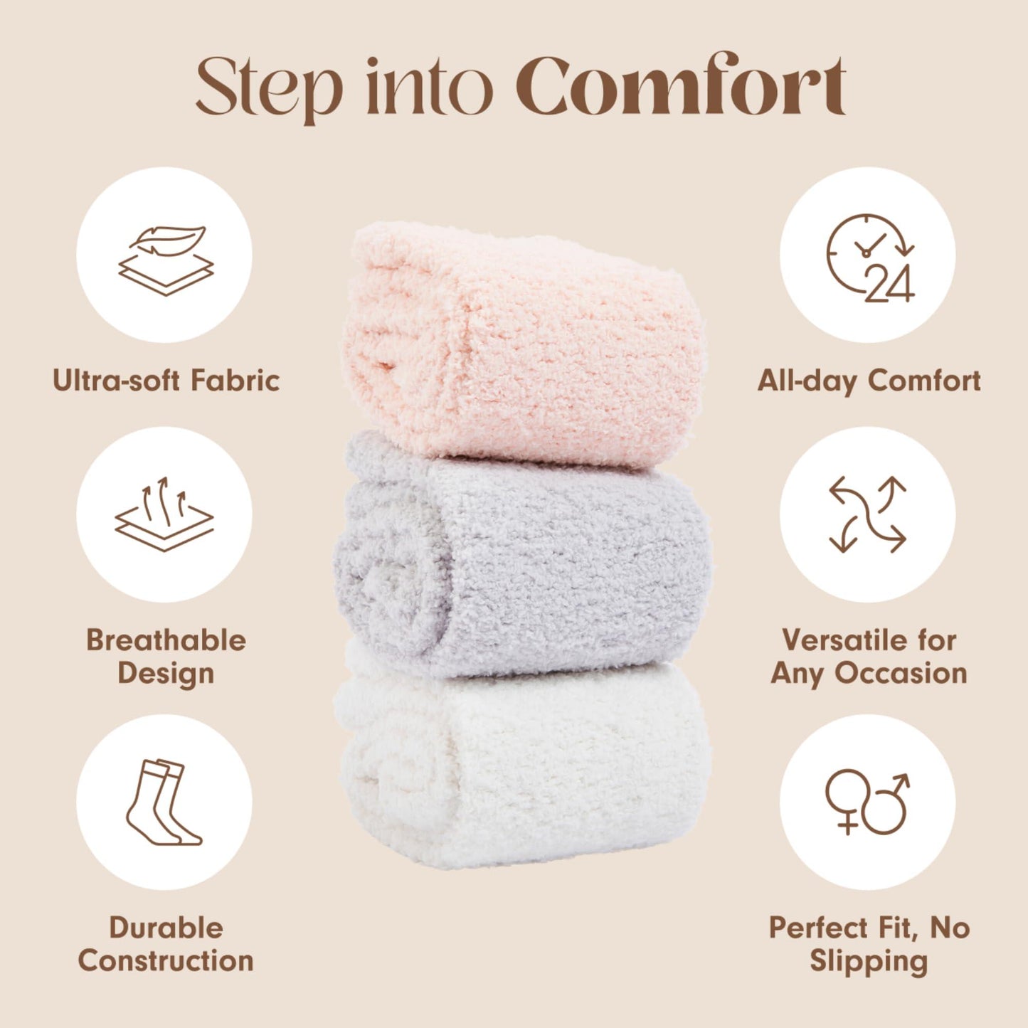 Unboxme Gifts Warm & Cozy Ultra Luxe Cloud Sock for Women & Men   Super Soft Luxurious Fabric Sleep Socks