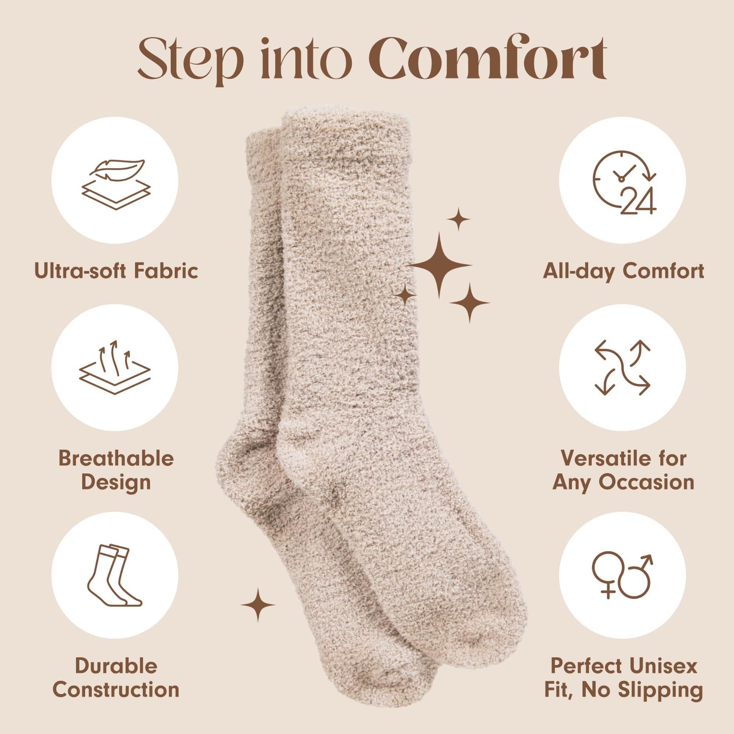 Unboxme Gifts Warm & Cozy Ultra Luxe Cloud Sock for Women & Men   Super Soft Luxurious Fabric Sleep Socks