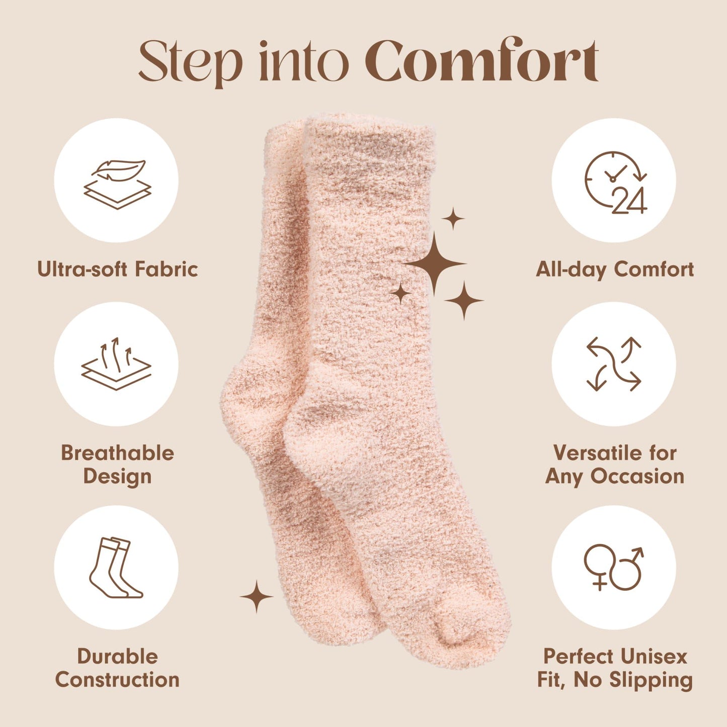 Unboxme Gifts Warm & Cozy Ultra Luxe Cloud Sock for Women & Men   Super Soft Luxurious Fabric Sleep Socks